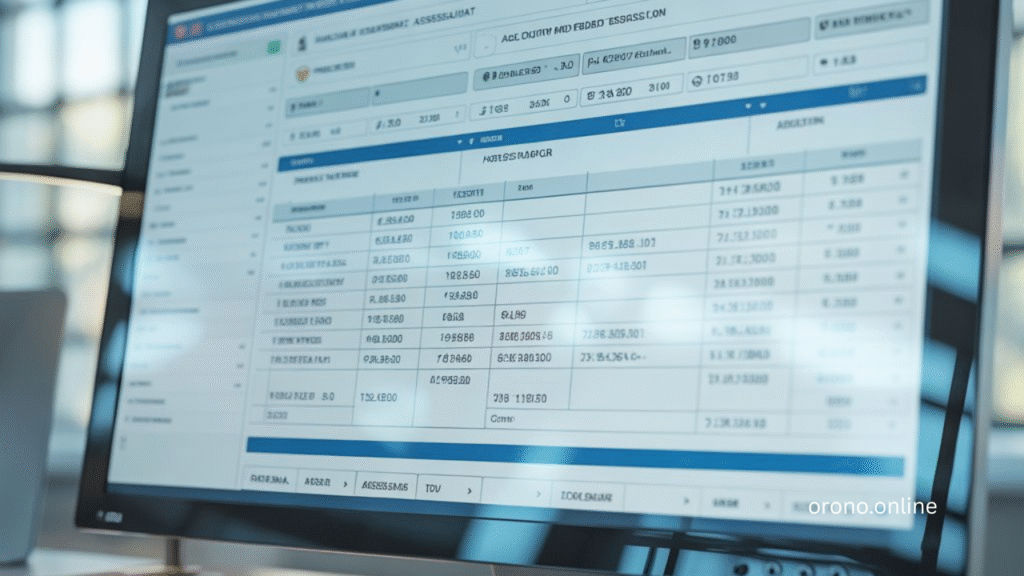 Property tax search results displayed on an official records system