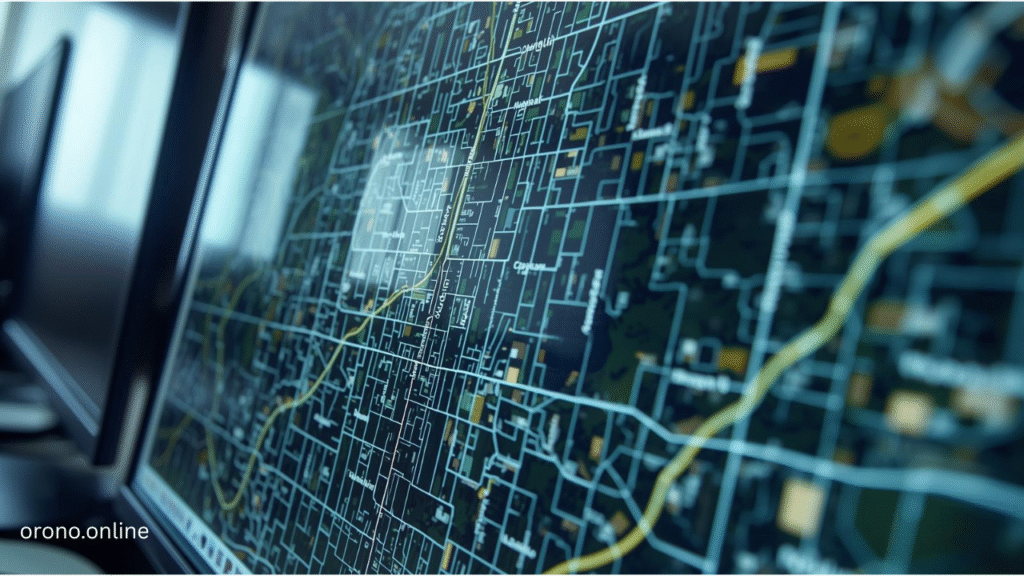 Orono County property search by tool showing parcel map and property boundaries