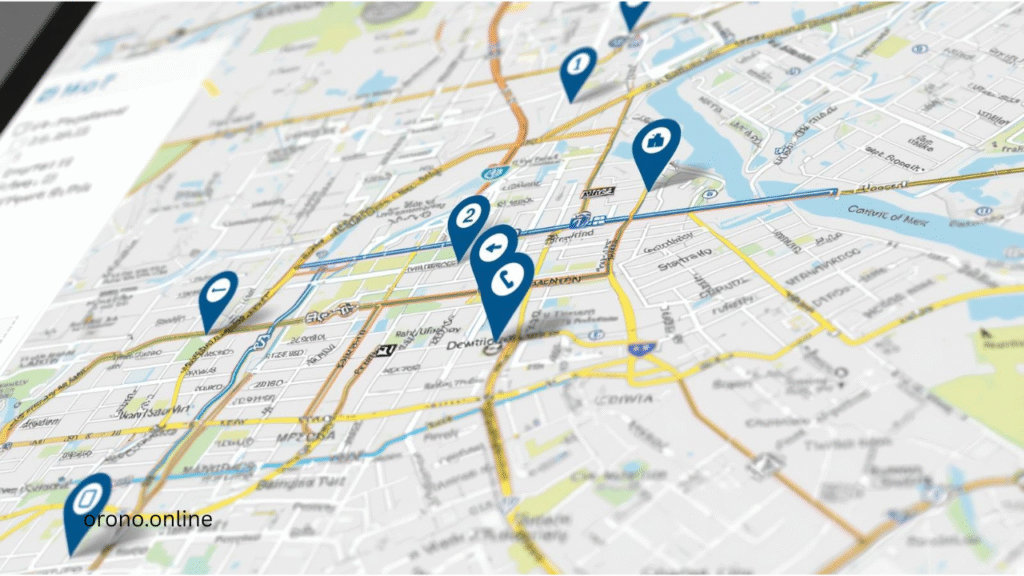 Address-based property map view for Orono County property search